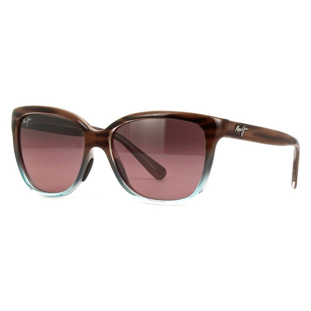 MJ744 22B Square Sunglasses Sandstone/Blue Polarized Maui Rose